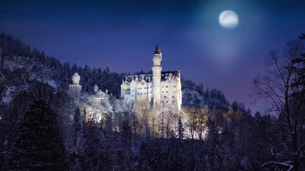 Vue du château de nuit